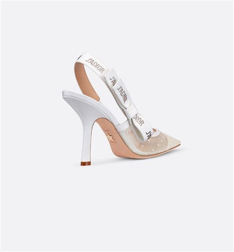 J'Adior Slingback Pump White Plumetis 